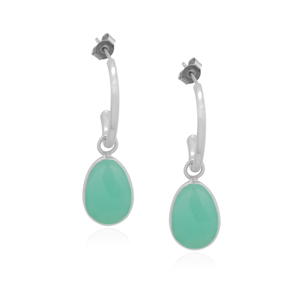 Chalcedony aqua Stud model E5-072